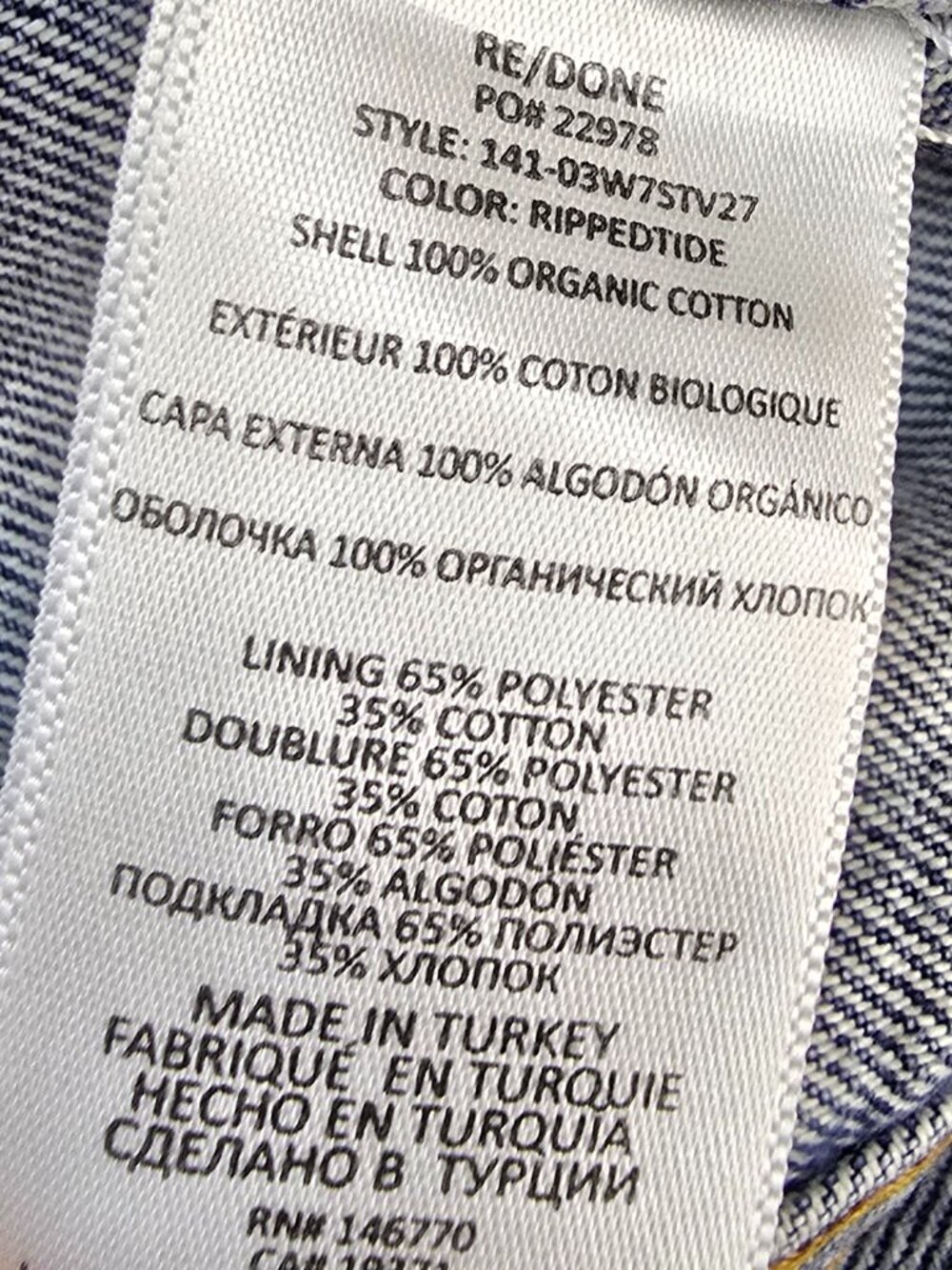 RE/DONE Originals Easy Straight Jeans - 70S Stovepipe - Ripped Tide - Picture 11 of 13
